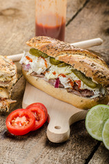 Pulled pork sandwich panini