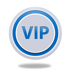 Vip circular icon on white background
