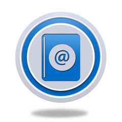 Email circular icon on white background