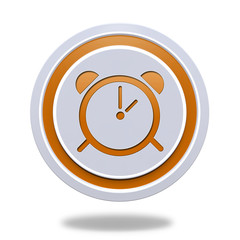 alarm circular icon on white background