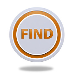 find circular icon on white background