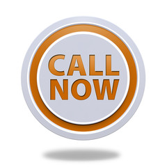 call now circular icon on white background