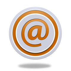 Email circular icon on white background