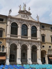 Fototapeta na wymiar The facade of the church saint Vincent in Vicenza