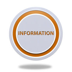 information circular icon on white background