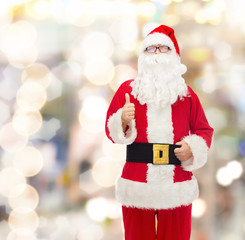 man in costume of santa claus