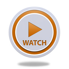 watch circular icon on white background