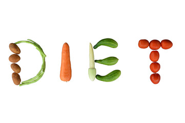 Vegetable writing 'Diet'