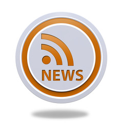 News circular icon on white background