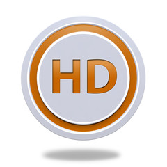 HD circular icon on white background