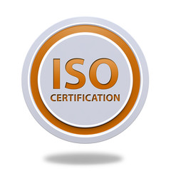 Obraz premium Iso certification circular icon on white background