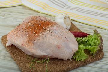 Raw chicken breast