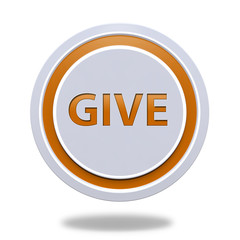 Give circular icon on white background