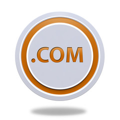 Com circular icon on white background
