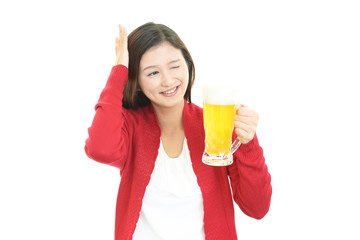 ビールを飲みすぎた女性 © Liza5450