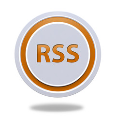 RSS circular icon on white background