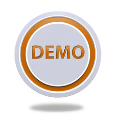 Demo circular icon on white background