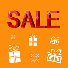 Векторный плакат с надписью SALE