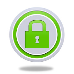 protect circular icon on white background