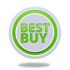 Best buy circular icon on white background