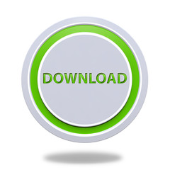 download circular icon on white background