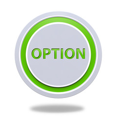 option circular icon on white background