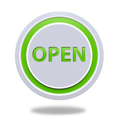 open circular icon on white background