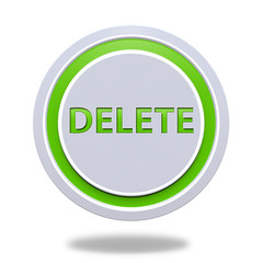 delete circular icon on white background