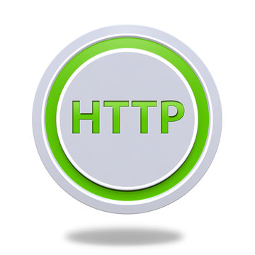 http circular icon on white background