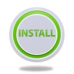 Installation circular icon on white background