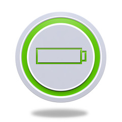 battery circular icon on white background