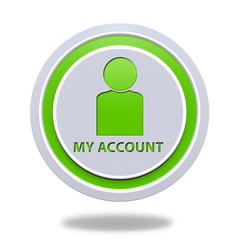 My account circular icon on white background