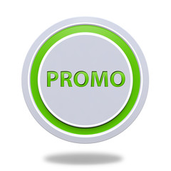 Promo circular icon on white background
