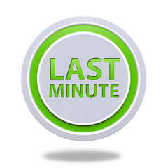 Last minute circular icon on white background