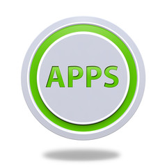Apps circular icon on white background