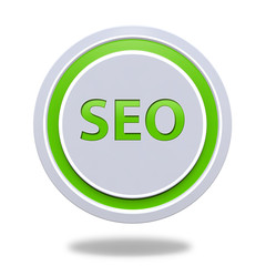 Seo circular icon on white background