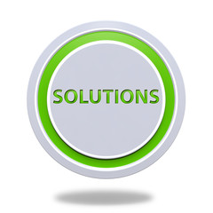 Solutions circular icon on white background