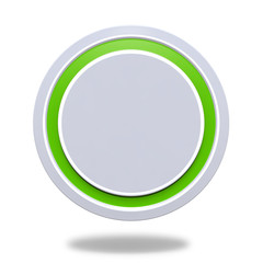 Green Circular button on white background