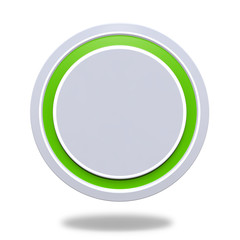 Green Circular button on white background