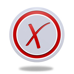 Obraz premium check circular icon on white background