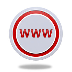 www circular icon on white background