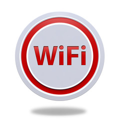 wifi circular icon on white background
