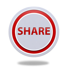 share circular icon on white background
