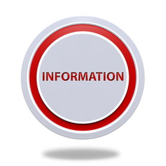 information circular icon on white background