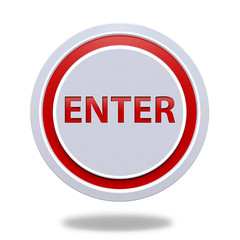 enter circular icon on white background