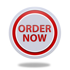 Order now circular icon on white background