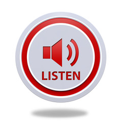 music circular icon on white background