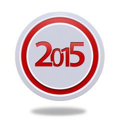 2015  circular icon on white background