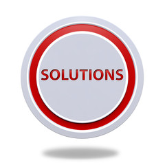 Solutions circular icon on white background