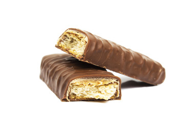 chocolate on a white background